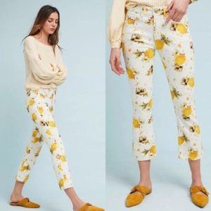 Anthropologie Pilcro Lemon Grove High Rise Cropped Bootcut Jeans 25 Petite